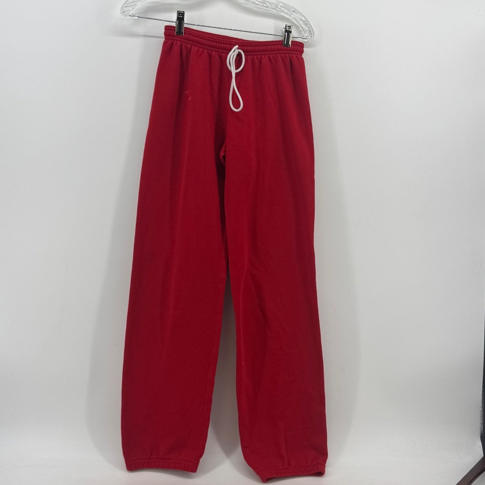 American Apparel Red Fleece Sweatpants XS Made in USA Drawstring Joggers